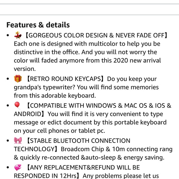 UBOTIE Bluetooth Bubble Keyboard - Picture 5 of 5